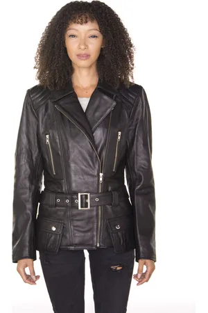 Infinity Womens Long Biker Jacket-Quito - - Size 16 UK