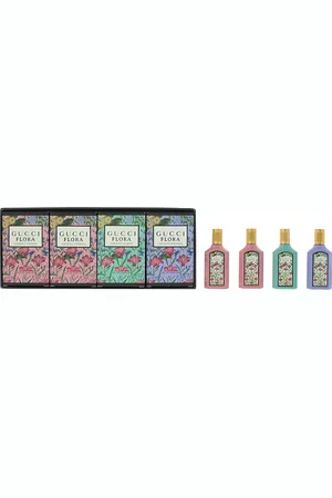 Gucci Womens Flora Eau de Parfum 4 x 5ml Gift Set -Gardenia, Jasmine + Magnolia - One Size