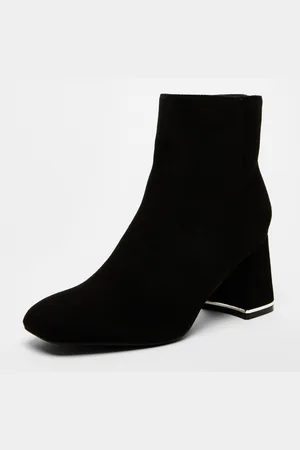 Quiz Womens Faux Suede Ankle Boot - Size UK 5