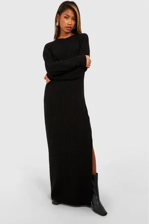 Boohoo Womens Soft Rib Maxi Knitted Dress - - Size 12 UK
