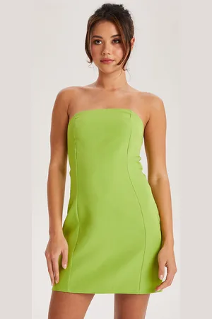 Urban Bliss Womens Lime Strapless Tailored Dress - - Size Large