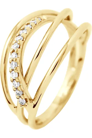 Diadema Womens - Ring - Prestige Jewelery - Diamonds - Yellow Gold - - Size I