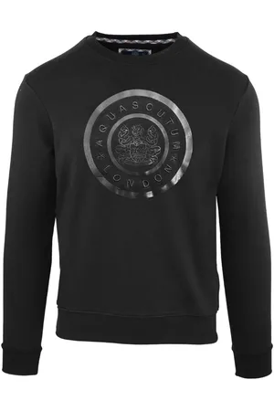 Aquascutum Mens Monotone Large Circle Logo Sweatshirt - Size Small