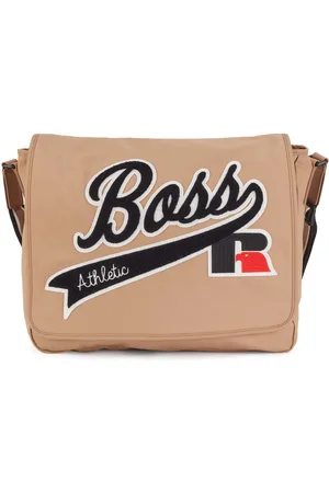HUGO BOSS Unisex Accessories Messenger Bag in Beige - Textile - One Size