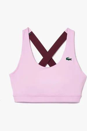 Lacoste Womens Sport Breathable Stretch Bralette in - Size Medium
