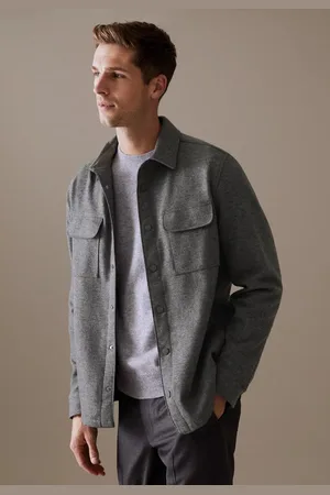 Autograph Mens Wool Blend Overshirt in - Size 3XL