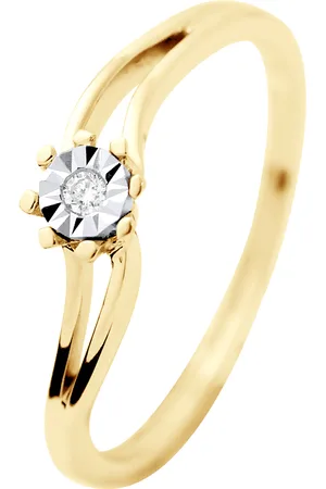 Diadema Womens - Ring - Prestige Jewelery - Diamonds - Yellow Gold - - Size I