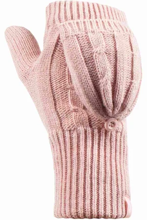 Heat Holders Womens Ladies Cable Knit 2.3 Tog Thermal Winter Fingerless Converter Gloves - - One Size