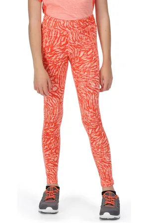 Regatta Childrens Unisex Childrens/Kids Atkin II Animal Print Leggings (Neon ) - Size 11-12Y