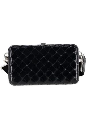 Bottega Veneta Pre-owned Womens Intrecciato Weave Clutch Crossbody Bag in Leather Leather (archived) - One Size