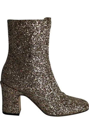 Dior Pre-owned Womens D-Circus Glitter Ankle Boots in Leather - Size EU 37