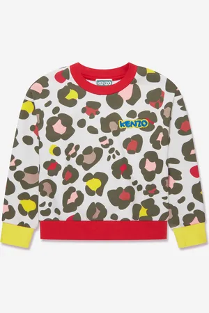 Kenzo Girls Print Sweatshirt in Stone - Size 10Y