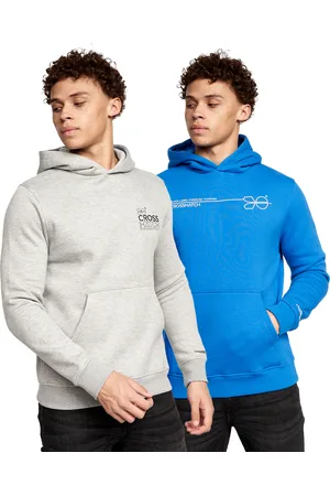 Crosshatch Mens Burmax Hoodie (Pack of 2) ( /Grey) - Size 2XL