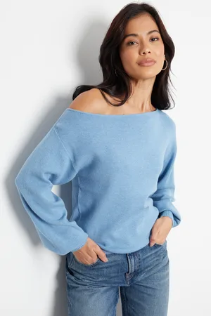 Threadbare Womens Slash Neck Knitted Jumper - Size 18 UK