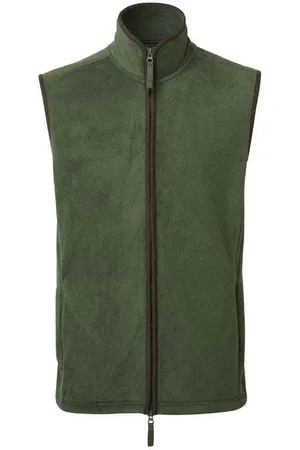 Premier Mens Artisan Fleece Gilet (Moss /Brown) - Size Large
