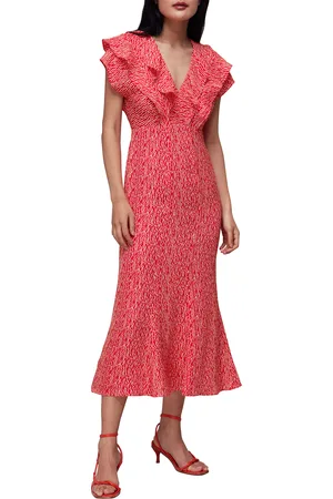 Whistles Womens Wiggly Lines Adeline Dress - - Size 8 UK