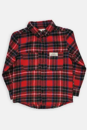 Angel & Rocket Boys Cole Check Pocket Shirt - - Size 11Y