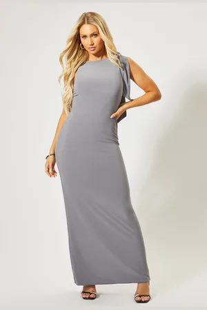 MissPap Womens Twist Knot Shoulder Maxi Dress - - Size 6 UK