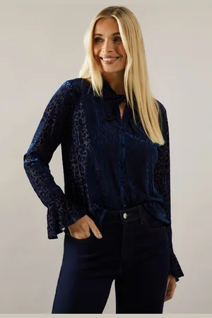 wallis Womens Animal Burnout Shirt - - Size 16 UK