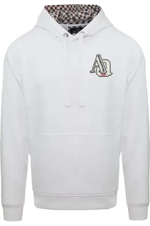 Aquascutum Mens AQ 1851 Patch Logo Hoodie - Size Large