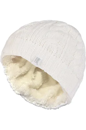 Heat Holders Womens Thermal Fleece Lined Cable Knit Winter Hat - - One Size