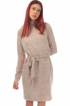 VERO MODA Womens Bella Long Sleeve Jersey Dress in - Size 16 UK