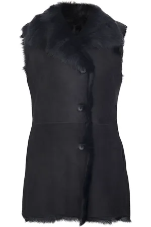 Infinity Womens Toscana Sheepskin Buttoned Gilet-Manama - Size 10 UK