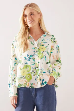 wallis Womens Petite Fruit Print Button Shirt - - Size 16 UK