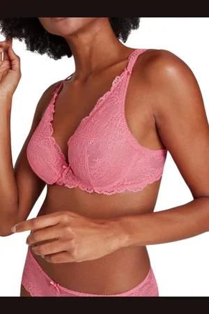 Aubade Womens Danse Des Sens Triangle Plunge Bra - Irresistible Red - Polyamide - Size 32B