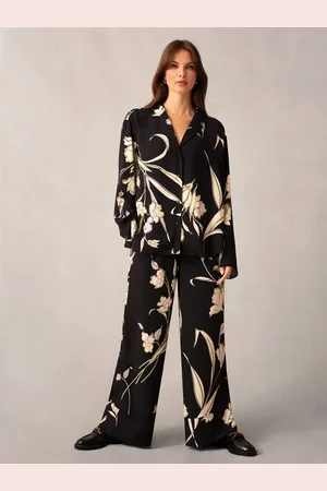 Ro&Zo Womens Climbing Floral Seam Detail Trousers - Size 10 UK