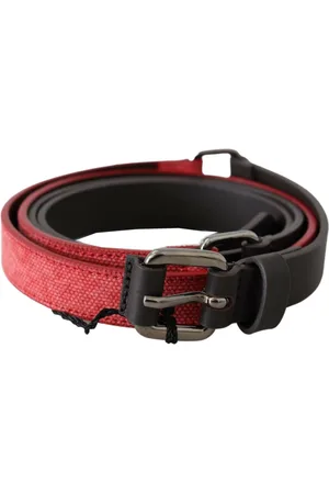Costume National WoMens Brown Leather Silver Logo Buckle Waist Belt - Size 85 cm