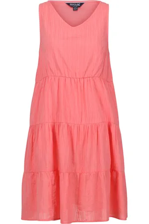 Regatta Womens/Ladies Zariah Tiered Casual Dress ( Bloom) Cotton - Size 12 UK