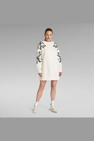 G-Star Womens G-Star RAW Loose Graphic Sweat Dress - Cotton - Size X-Small