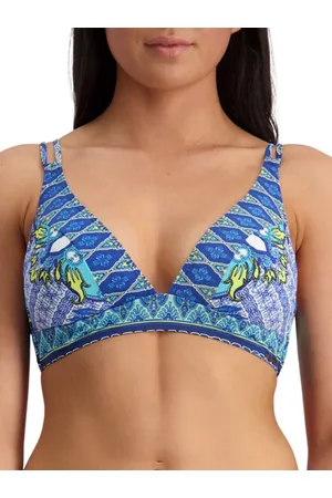 Moontide Womens Bohemian Aesthetic Twin Straps Bikini Top Polyamide - Size Small