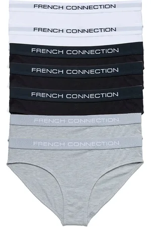 French Connection Womens 7 Pack Cotton Ladies Briefs - Size Small