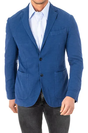 La Martina Mens Long sleeve blazer with lapel collar HMJA01 man - - Size EU 50