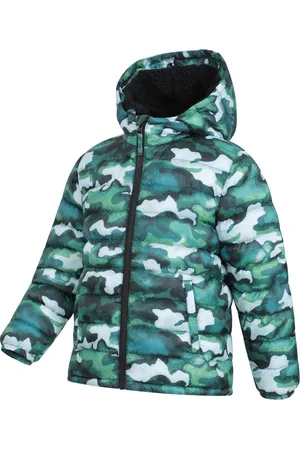Mountain Warehouse Kids Unisex Childrens/Kids Seasons Camo Faux Fur Lined Padded Jacket - Size 13Y