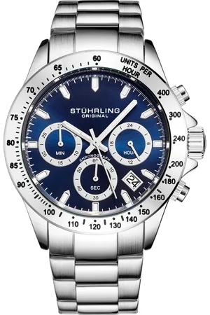 Stuhrling Mens Ultima 3960 Quartz 42mm Chronograph - Stainless Steel - One Size