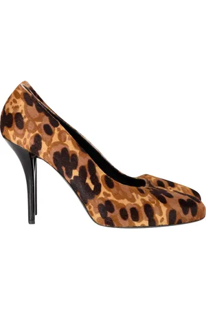Balenciaga Pre-owned Womens Leopard Print Pumps in Multicolor Pony Hair - - Size UK 8