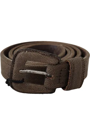 Costume National Mens Leather Logo Buckle Waist Belt - Size 100 cm