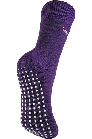 THMO Womens - Ladies Cosy Thermal Slipper Bed Socks with Non Slip Grippers - - Size 4-6.5