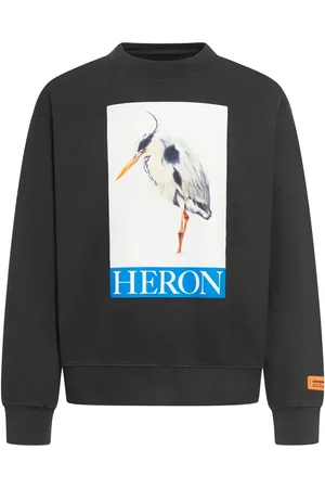 Heron Preston Mens Bird Painted Crewneck Sweatshirt in Cotton - Size Medium