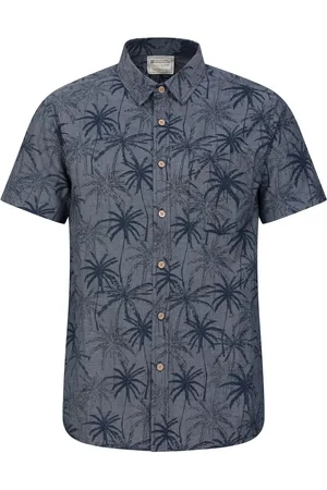 Mountain Warehouse Mens Tropical Palm Tree Shirt (Dark ) Cotton - Size 2XL