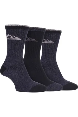 Storm Bloc Womens 3 Pairs Ladies Lightweight Breathable Hiking Socks with Arch Support - Cotton - Size UK 4-6.5