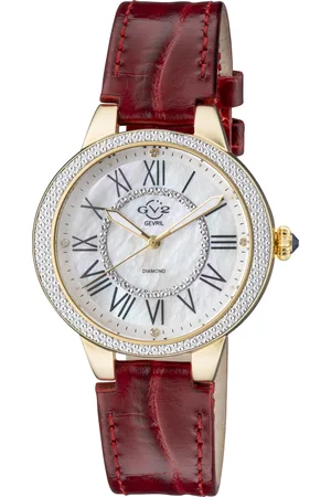 Gevril GV2 Astor II WoMens Mother of Pearl Dial IPYG Strap Watchh - One Size