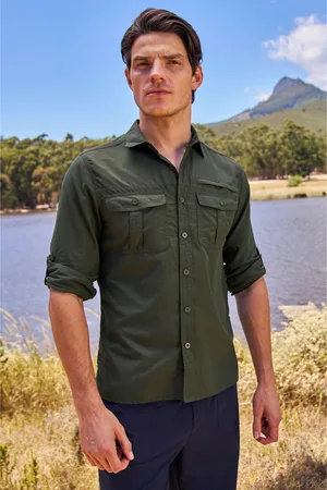 Mountain Warehouse Mens Navigator II UV Protection Shirt ( Green) - Size X-Large