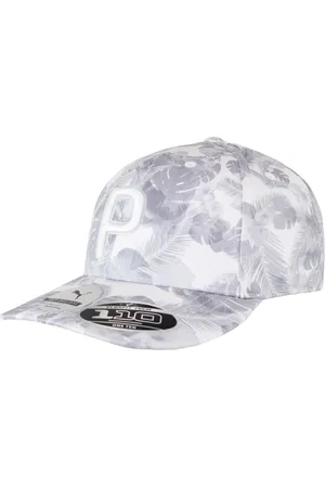 PUMA Mens Golf P110 Floral Pattern Snapback Grey Unisex Flex Fit Cap 023066 01 - - One Size