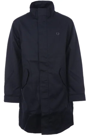 Fred Perry Mens Funnel Neck Parka Jacket in Cotton - Size Large