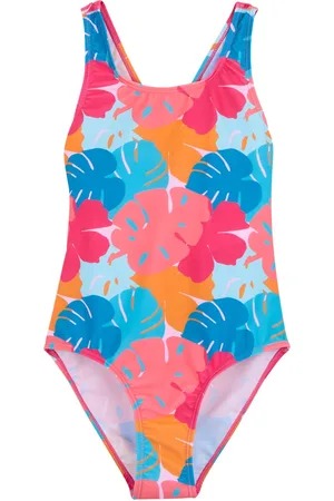 Regatta Girls Katrisse Tropical Leaves One Piece Swimsuit (Multicoloured) - - Size 11-12Y