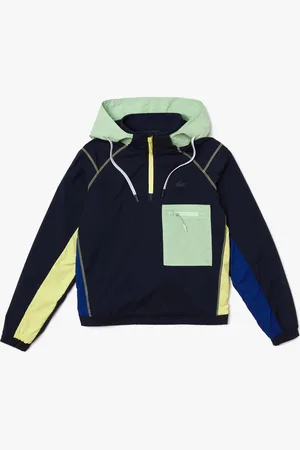 Lacoste Womens Colourblock Accents Pullover Windbreaker Jacket in - Size 10 UK